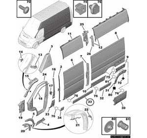 Молдинг боковой cдвижной двери левой MAXI база Citroen - Jumper III (2006-2014) 735422921, FT90759 Молдинг боковой cдвижной двери левой MAXI база Citroen - Jumper III (2006-2014) 735422921, FT90759