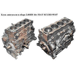 Блок двигателя в сборе 2.0JTD  FIAT SCUDO 95-07 (ФИАТ СКУДО) (RHW)
