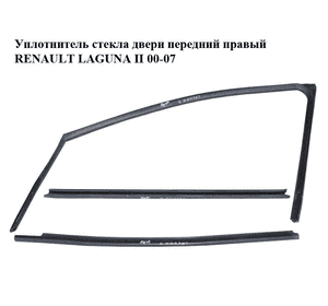 Уплотнитель стекла двери передний правый   RENAULT LAGUNA II 00-07 (РЕНО ЛАГУНА) (7701206473)