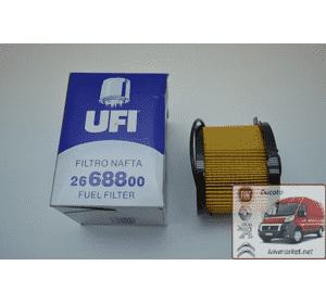 Топливный фильтр  Фиат Скудо / Fiat Scudo 220 (1995-2004) 1.9 d (1868 куб.см.) UFI 2668800