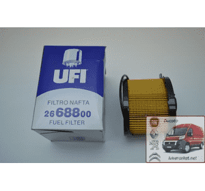 Топливный фильтр  Фиат Скудо / Fiat Scudo 220 (1995-2004) 1.9 d (1868 куб.см.) UFI 2668800 Топливный фильтр  Фиат Скудо / Fiat Scudo 220 (1995-2004) 1.9 d (1868 куб.см.) UFI 2668800