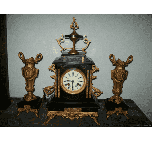 Камінний годинник з вазами (4920)