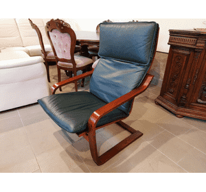 Шкіряне відпочинкове крісло- релакс  (6476)
