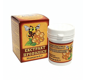 Екстракт прополісу, капсули по 0,3 г №30 Екстракт прополісу, капсули по 0,3 г №30