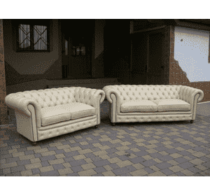 Шкіряний комплект мяких меблів в стилі CHESTERFIELD (2692)