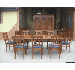 Стіл столовий розкладний + 8 стільців (4978)