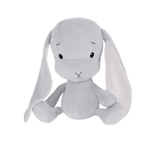М'яка іграшка  Effikі Кролик сірий-рожеві  вуха (20см)