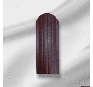 Євроштахети 105 мм мат коричневий 8017  (металеві штахети для паркану) Євроштахети 105 мм мат коричневий 8017  (металеві штахети для паркану)