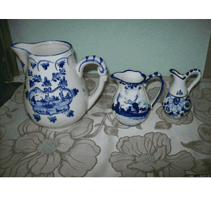 Глечики Delfts. Нідерланди (5524/1/2/3) Глечики Delfts. Нідерланди (5524/1/2/3)