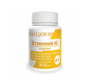 Капсули "Вітамінний комплекс АЕ" №30 ELIXIR Капсули "Вітамінний комплекс АЕ" №30 ELIXIR