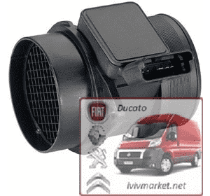 Расходомер воздуха Fiat Scudo  220 (2004-2006) 2.0JTD SIEMENS 5WK9621Z, 5WK9621, 9629471080 Расходомер воздуха Fiat Scudo  220 (2004-2006) 2.0JTD SIEMENS 5WK9621Z, 5WK9621, 9629471080