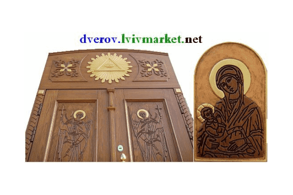 дубові  двері в церкву - LvivMarket.net