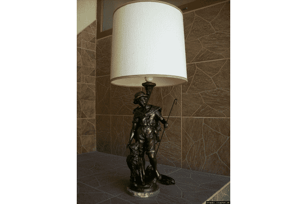Старовинна  лампа-статуетка Пастушок (4109). ДНІПРО - LvivMarket.net