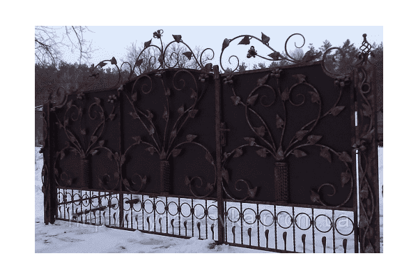 Ковані ворота з хвірткою 526 - LvivMarket.net