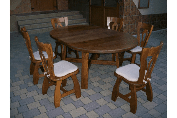 Стіл столовий, розкладний + 6 стільців (6189) - LvivMarket.net
