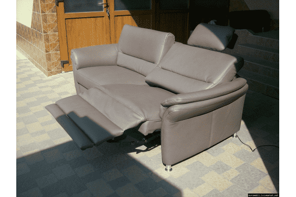 Новий шкіряний диван з функцією релакс (5567) - LvivMarket.net