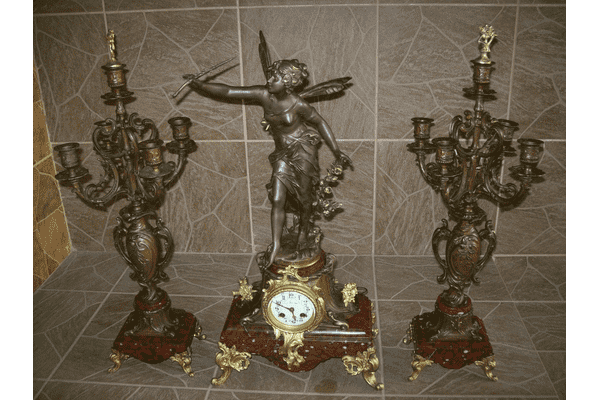 Камінний годинник з канделябрами (6127) - ЛьвівМаркет Камінний годинник з канделябрами (6127) - LvivMarket.net