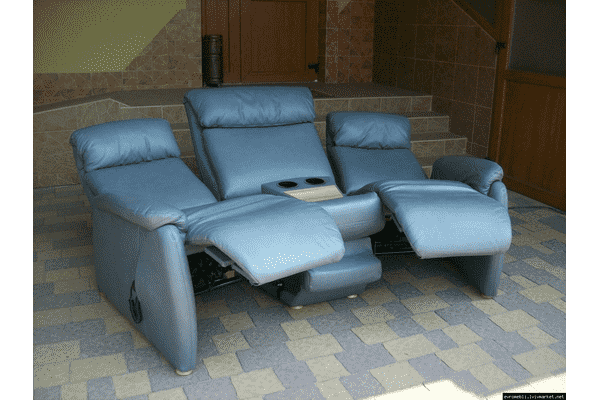 Новий шкіряний диван з функцією релакс (5319). ДНІПРО - LvivMarket.net