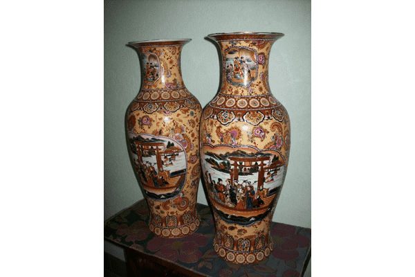 Пара інтерєрних ваз. Фарфор. Китай. (6230) - ЛьвівМаркет Пара інтерєрних ваз. Фарфор. Китай. (6230) - LvivMarket.net