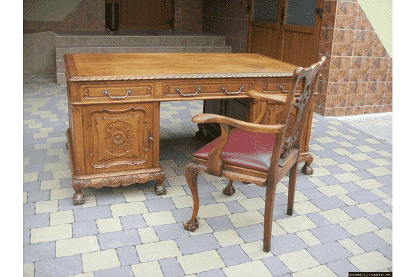 Стіл-бюро +  крісло Чіппендейл (4427) - LvivMarket.net
