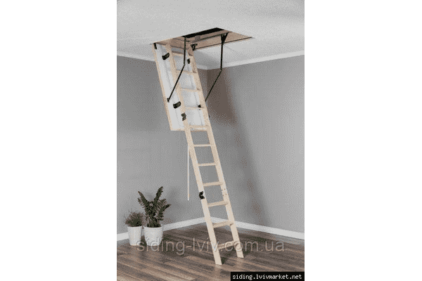 Сходи на горище Oman розкладні Prima дерев'яна 120*70 - ЛьвівМаркет Сходи на горище Oman розкладні Prima дерев'яна 120*70 - LvivMarket.net