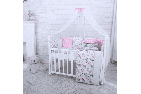Комплект Маленька Соня Baby Design Premium Flowers з балдахіном - ЛьвівМаркет Комплект Маленька Соня Baby Design Premium Flowers з балдахіном - LvivMarket.net