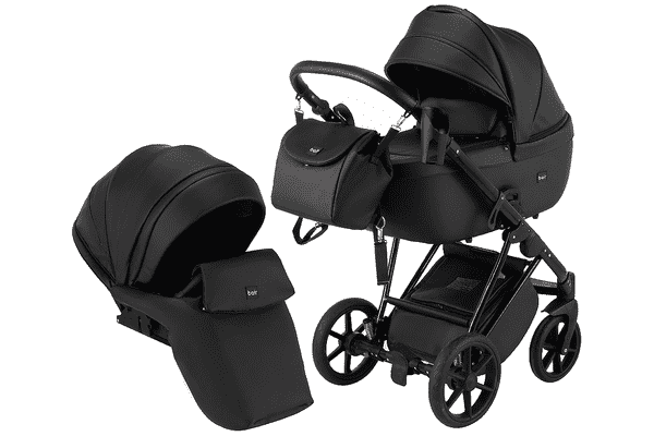 Візок 2 в 1 Bair Infinity шкіра 100% BI-2230-AMO black (чорний) - ЛьвівМаркет Візок 2 в 1 Bair Infinity шкіра 100% BI-2230-AMO black (чорний) - LvivMarket.net