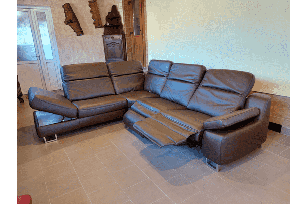 Новий шкіряний кутовий диван (5945) - LvivMarket.net