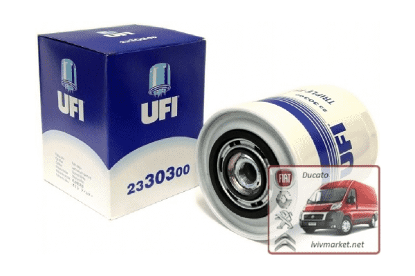 Масляный фильтр Fiat Ducato 244 (2002-2006) 71713782,1606267480,1109AQ,71753740,504006145, 2994057,UFI2330300 - LvivMarket.net