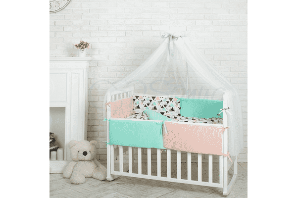 Комплект Маленька Соня Comfort трикутники Loft з балдахіном - ЛьвівМаркет Комплект Маленька Соня Comfort трикутники Loft з балдахіном - LvivMarket.net