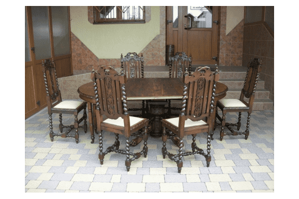 Стіл столовий, розкладний + 6 стільців (в стилі Яхт) (2822) - LvivMarket.net