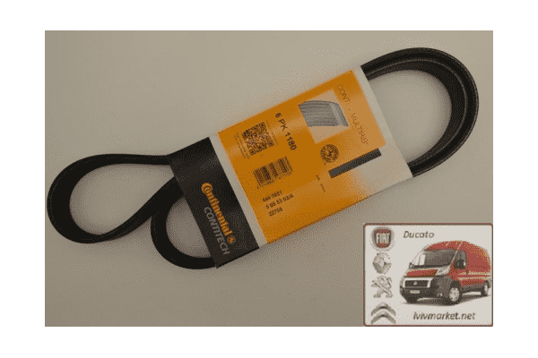 Ремень ручейковый 6 PK 1180 Fiat Ducato CONTITECH 6 PK 1180 - ЛьвівМаркет Ремень ручейковый 6 PK 1180 Fiat Ducato CONTITECH 6 PK 1180 - LvivMarket.net