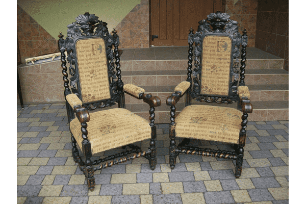 Пара антикварних крісел Яхт (6249) - LvivMarket.net