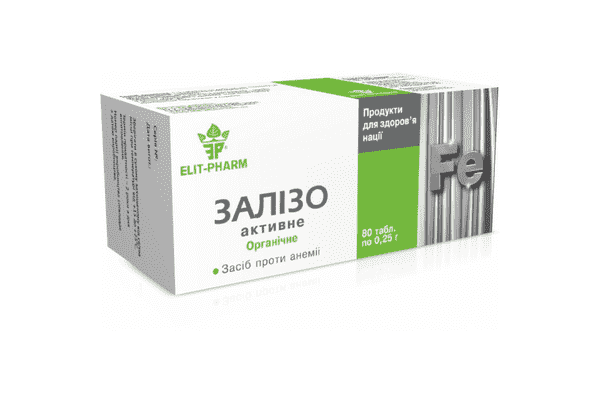 Мінерали в органічній формі «Залізо» №80 Elit-pharm - ЛьвівМаркет Мінерали в органічній формі «Залізо» №80 Elit-pharm - LvivMarket.net