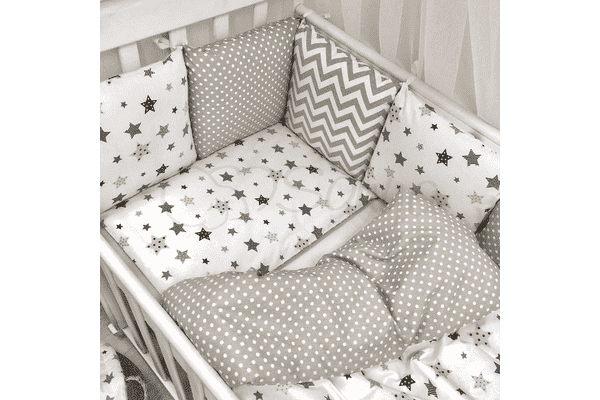 Комплект постільної білизни Маленька Соня " Baby Design Stars" сірий - LvivMarket.net