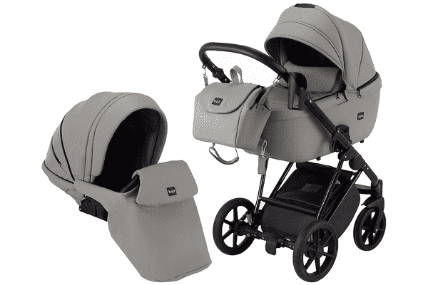 Візок 2 в 1 Bair Infinity шкіра 100% BI-2232-AMO grey (сірий) - ЛьвівМаркет Візок 2 в 1 Bair Infinity шкіра 100% BI-2232-AMO grey (сірий) - LvivMarket.net