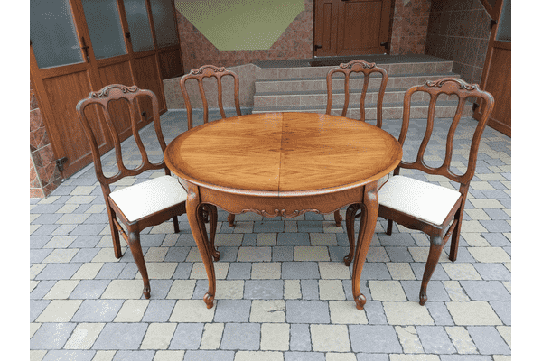 Стіл столовий, розкладний + 4 стільці (6409) - LvivMarket.net