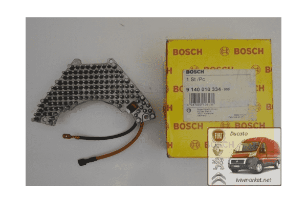 Регулятор вентилятора печки 4 выхода (реостат) Fiat Scudo BOSCH 9140010334 - ЛьвівМаркет Регулятор вентилятора печки 4 выхода (реостат) Fiat Scudo BOSCH 9140010334 - LvivMarket.net