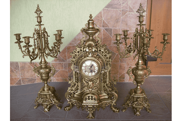 Камінний годинник з канделябрами (5880) - ЛьвівМаркет Камінний годинник з канделябрами (5880) - LvivMarket.net