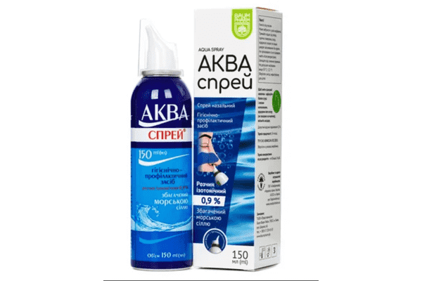 АКВА СПРЕЙ®, розчин ізотонічний 0,9 %, 150 мл - ЛьвівМаркет АКВА СПРЕЙ®, розчин ізотонічний 0,9 %, 150 мл - LvivMarket.net