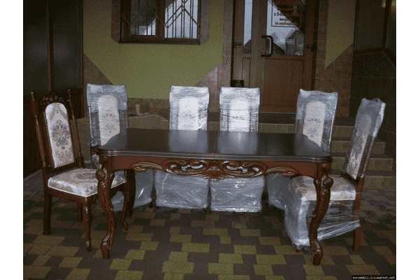 Стіл столовий, розкладний + 6 стільців (новий) (4401) - LvivMarket.net