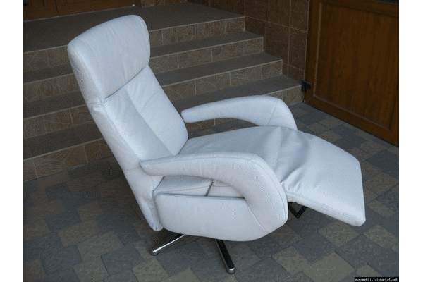 Нове шкіряне крісло-реклайнер (5565) - LvivMarket.net
