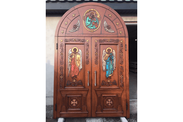 вхідні церковні двері дубові - LvivMarket.net