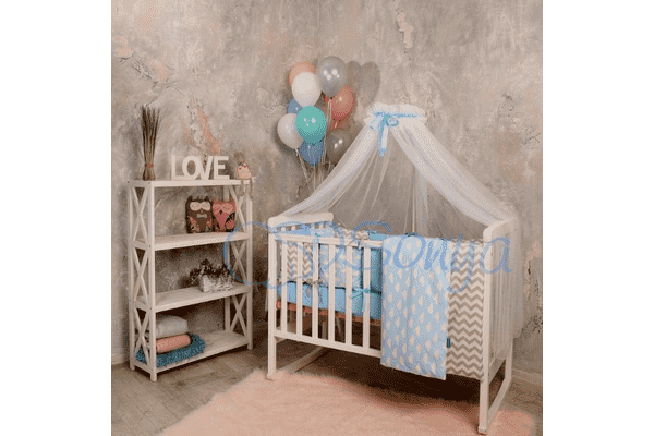 Комплект Маленька Соня Baby Design, хмаринки, з балдахіном - ЛьвівМаркет Комплект Маленька Соня Baby Design, хмаринки, з балдахіном - LvivMarket.net