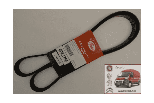 Ремень ручейковый 6 PK 1708 Ситроен Джампи / Citroen Jumpy (1995-2004) 9634765180, 9654114480, 9641705880, 9651764880,6 PK 1710.DAY6PK1715 - ЛьвівМаркет Ремень ручейковый 6 PK 1708 Ситроен Джампи / Citroen Jumpy (1995-2004) 9634765180, 9654114480, 9641705880, 9651764880,6 PK 1710.DAY6PK1715 - LvivMarket.net