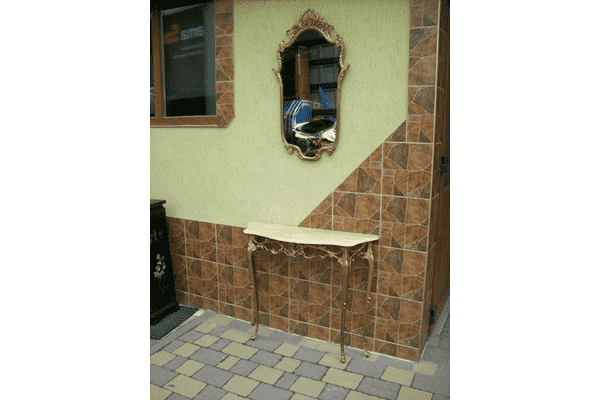 Консоль з дзеркалом (латунь,онікс) (6038) - ЛьвівМаркет Консоль з дзеркалом (латунь,онікс) (6038) - LvivMarket.net