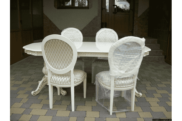 Стіл столовий, розкладний + 10 стільців (новий) (4398) - LvivMarket.net