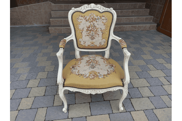 Крісло з підлокотниками в стилі Луї (6386) - LvivMarket.net