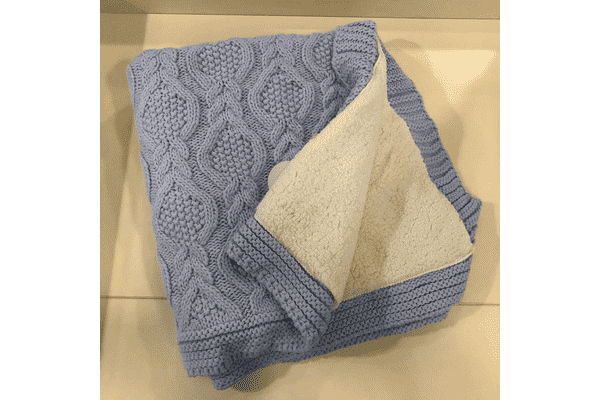 Плед Bonne блакитний ( на овчині) - ЛьвівМаркет Плед Bonne блакитний ( на овчині) - LvivMarket.net