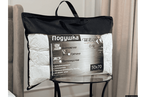 Подушка з гречаною лузкою,  50х70 - ЛьвівМаркет Подушка з гречаною лузкою,  50х70 - LvivMarket.net